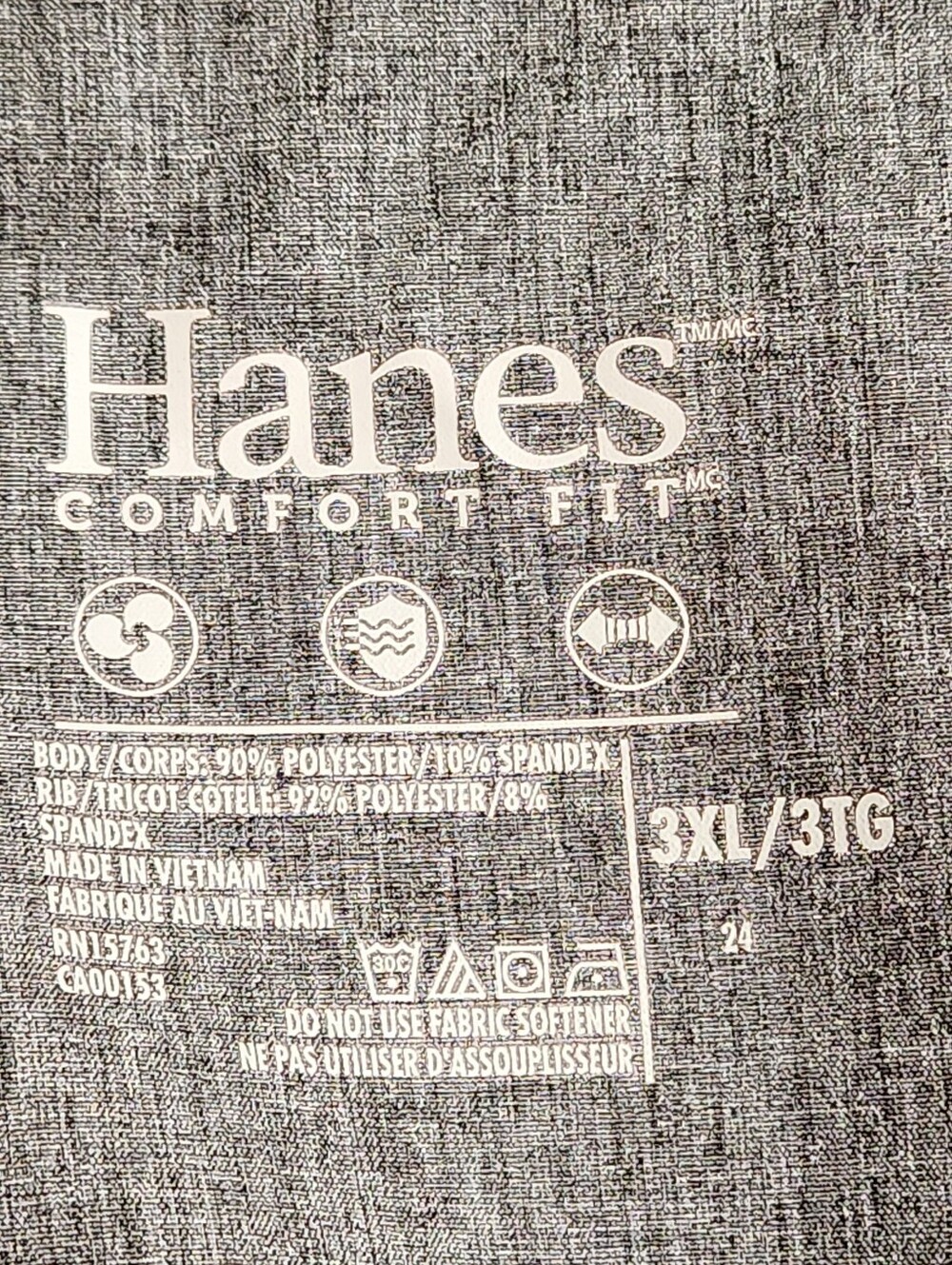 Hanes Gray Scrubs Top 3XL - Picture 6 of 6